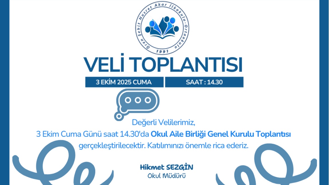 Okul Aile Birliği Genel Kurulu Toplantısı